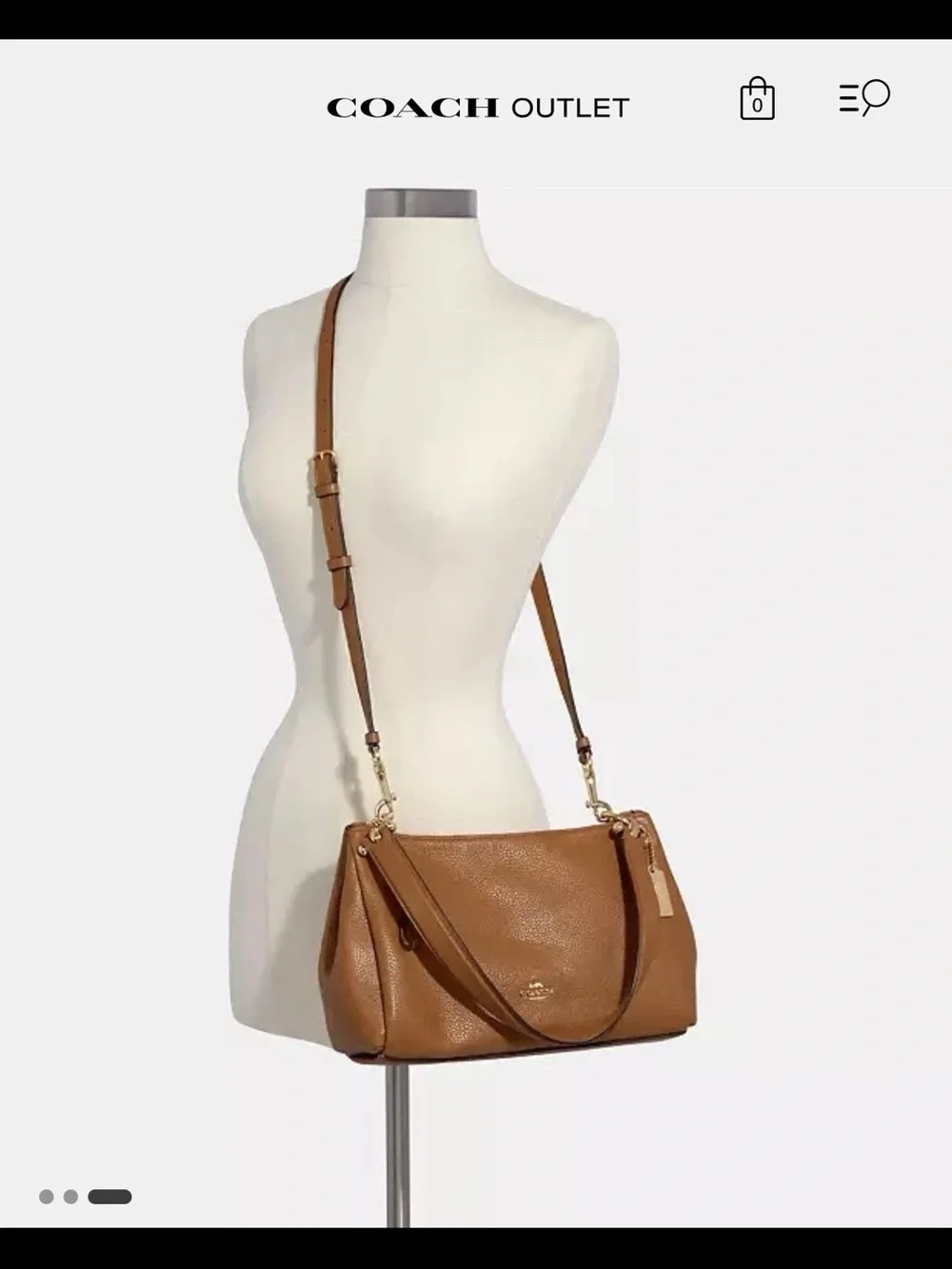 COACH MIA Tan Leather Shoulder Bag
